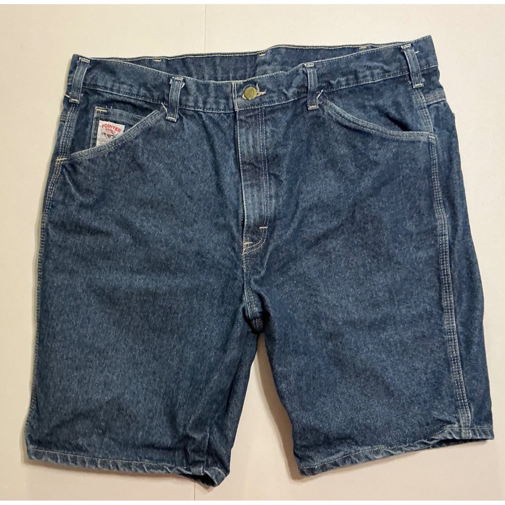 VTG USA Made‎ Pointer Brand Mens Blue Baggy Carpenter Shorts Size 42 Fits 38